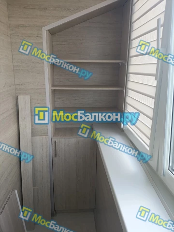 Шкаф на балкон купить в Мытищах на заказ недорого от МосБалкон