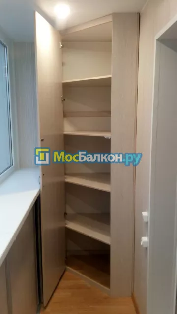 Шкаф на балкон купить в Мытищах на заказ недорого от МосБалкон