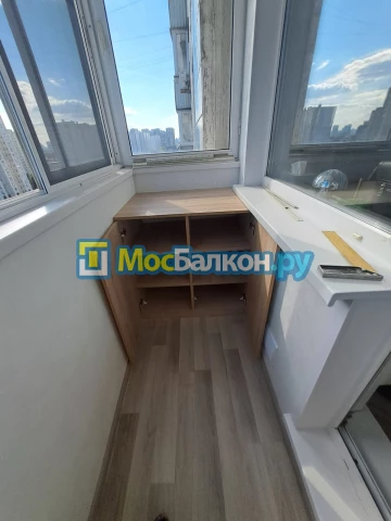 Шкаф на балкон купить в Мытищах на заказ недорого от МосБалкон