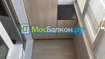 Шкаф на балкон купить в Мытищах на заказ недорого от МосБалкон