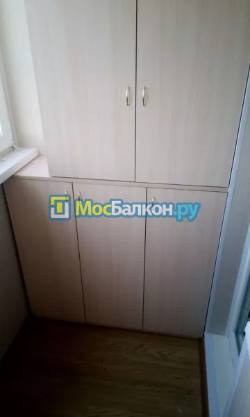 Шкаф на балкон купить в Мытищах на заказ недорого от МосБалкон