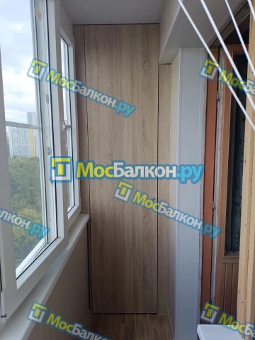 Шкаф на балкон купить в Мытищах на заказ недорого от МосБалкон