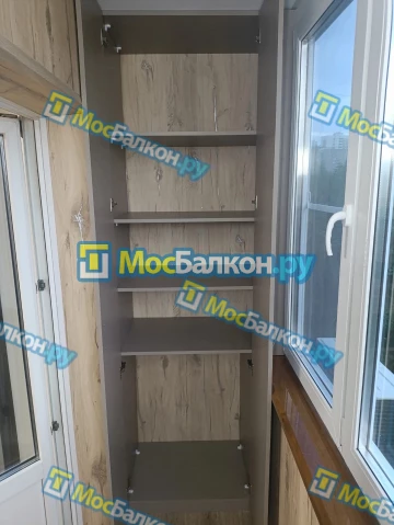 Шкаф на балкон купить в Мытищах на заказ недорого от МосБалкон