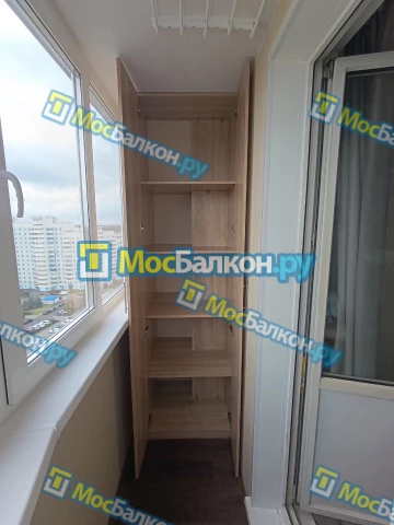 Шкаф на балкон купить в Мытищах на заказ недорого от МосБалкон