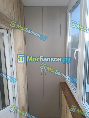 Шкаф на балкон купить в Мытищах на заказ недорого от МосБалкон