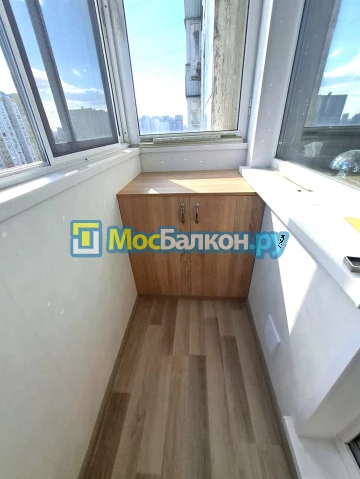 Шкаф на балкон купить в Мытищах на заказ недорого от МосБалкон