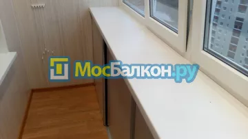 Шкаф на балкон купить в Мытищах на заказ недорого от МосБалкон