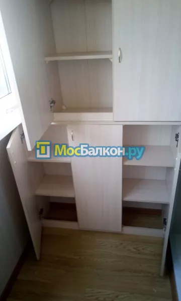 Шкаф на балкон купить в Мытищах на заказ недорого от МосБалкон