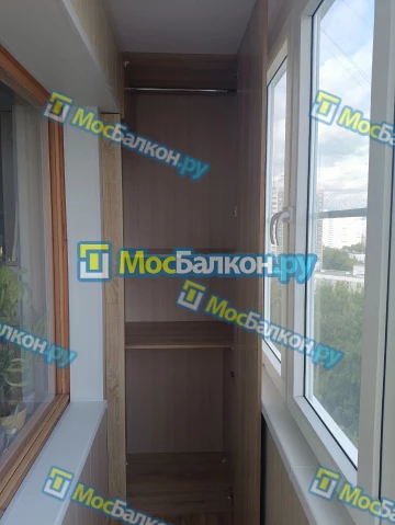 Шкаф на балкон купить в Мытищах на заказ недорого от МосБалкон