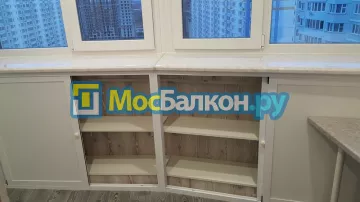 Шкаф на балкон купить в Мытищах на заказ недорого от МосБалкон